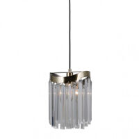 Lampa wisząca Sabriga PND-44544-1 Italux Kryształowa antyczny brąz