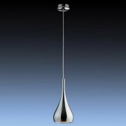Lampa wisząca Anon Chrom MA01986C-001 CH Italux  z metalu o wykończeniu chromowanym klosz ma kształt łezki