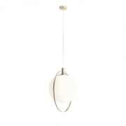 Lampa wisząca AURA szklana kula z chromowanym wykończeniem ALDEX 1049G4  