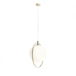 Lampa wisząca AURA szklana kula z chromowanym wykończeniem ALDEX 1049G4  