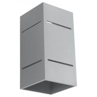 Kinkiet BLOCCO Szary SOLLUX  Lampa Ścienna NOWOCZESNY stal  SL.0479 metalowa lampa LED 