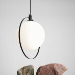 Lampa wisząca AURA szklana kula z czarnym wykończeniem ALDEX 1049G1   - 2