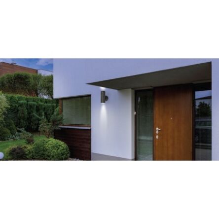 Kinkiet elewacyjny ULF 2 Azzardo AZ4474 szary metalowy 16 cm IP44