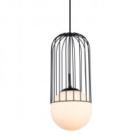 Lampa wisząca MATTY MDM-3940/1 BK Italux Oryginalna retro loft czarna