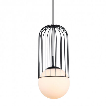 Lampa wisząca MATTY MDM-3940/1 BK Italux Oryginalna retro loft czarna