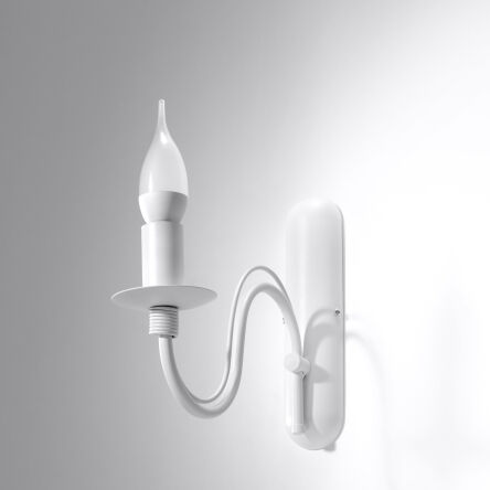  Klasyczna Lampa Ścienna Świeca Kinkiet MINERWA Biały Biały SL.216 styl pałacowy