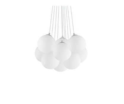 Lampa wisząca Mapa Bianco SP11 131924 NOWOCZESNY IP20 SZKŁO Ideal Lux minimalistyczna oprawa w kolorze białym 