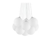 Lampa wisząca Mapa Bianco SP11 131924 NOWOCZESNY IP20 SZKŁO Ideal Lux minimalistyczna oprawa w kolorze białym 