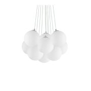 Lampa wisząca Mapa Bianco SP11 131924 NOWOCZESNY IP20 SZKŁO Ideal Lux minimalistyczna oprawa w kolorze białym 