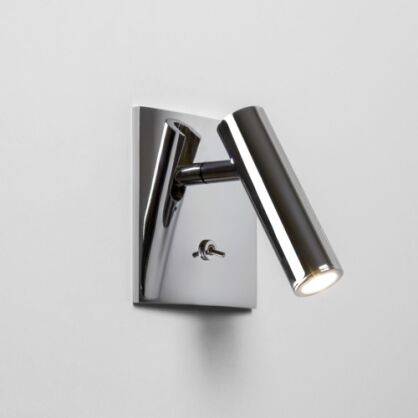 Lampa ścienna Enna Square Switched - Astro 7363 do czytania aluminium w kolorze chromu  LED tuba prostokątna podstawa 1058019