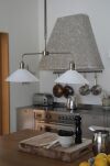 Lampa wisząca Vela 1L 2xE27 109160 Markslojd antyczny mosiądz/biała 2xØ25cm - 3