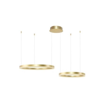 Lampa wisząca HALO PENDANT 80+60 CCT BK + REMOTE CONTROL złota Azzardo AZ4979