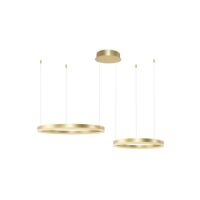 Lampa wisząca HALO PENDANT 80+60 CCT BK + REMOTE CONTROL złota Azzardo AZ4979