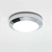Lampa sufitowa plafon Dakota 0843 180  IP 44 mleczne szkło chrom 18 cm 1129006
