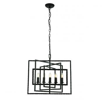 Lampa wisząca TIBBET 5lt czarna ENDON LIGHTING 61017 
