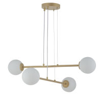 LAMPA WISZĄCA B0ALANS 4 SIGMA 33369 złota z białymi kulami