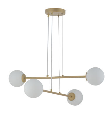 LAMPA WISZĄCA B0ALANS 4 SIGMA 33369 złota z białymi kulami