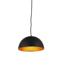 Lampa wisząca MODENA 40 AZzardo FB6838-40 BK/GO AZ1394  wykonana jest z metalu w kolorze czarno-złotym półokragła idealna do kuchni