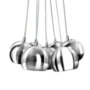 Lampa wisząca Noa 7 AZzardo PL-6084 CH/WH AZ1043 wykonana z metalu i aluminium w kolorze chromu klosze kuliste