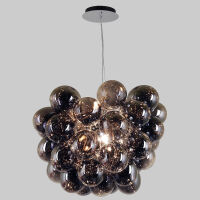 LAMPA WISZĄCA BENTO PND-7273-S-8-SMK ITALUX  ORYGINALNA PRZYCIĄGAJĄCA UWAGĘ NIESZABLONOWA FORMA DYMIONE SZKŁO 
