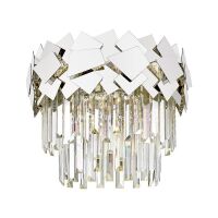 PLAFON  ZUMA LINE QUASAR CEILING C0506-05A-B5AC zjawiskowa lampa w stylu pałacowym SREBRNA oprawa kryształki szkło