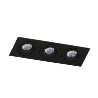 Lampa wpuszczana kwadrat nowoczesna CARO 3 S AZ2440 Azzardo potrójna czarny