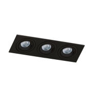 Lampa wpuszczana kwadrat nowoczesna CARO 3 S AZ2440 Azzardo potrójna czarny