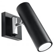 KINKIET DIREZIONE CZARNY SOLLUX  Lampa Ścienna NOWOCZESNY stal  SL.0498 metalowa lampa  SOLLUX LIGHTING tuby