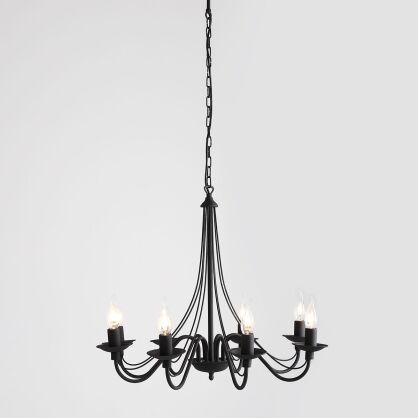 Lampa wisząca RÓŻA 8 LT czarna ALDEX 397P1  