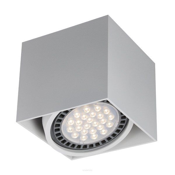 PLAFON ZUMA LINE BOX  1 SPOT ACGU10-114 ALUMINIUM W KOLORZE BIAŁYM TECHNICZNA KWADRAT KOSTKA