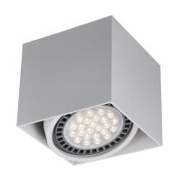PLAFON ZUMA LINE BOX  1 SPOT ACGU10-114 ALUMINIUM W KOLORZE BIAŁYM TECHNICZNA KWADRAT KOSTKA