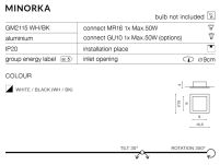Lampa sufitowa nowoczesna czarno/złota MINORKA AZzardo AZ2802 ruchome źródło światła - 2