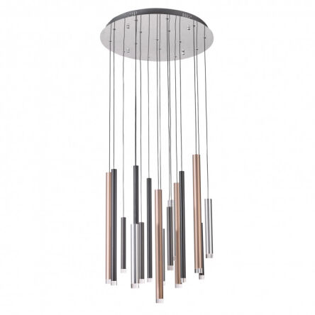 Lampa wisząca Reyna MD17077-16A Italux metalowe rurki okrągła podstawa