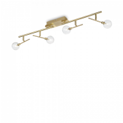 Plafon Maracas PL4 200354 KLASYCZNY IP20 G4 Ideal Lux OPRAWA W STYLU KLASYCZNYM mosiądzowa oprawa sufitowa