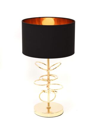 Lampa stołowa  MILARI LDT 5530 (BK-GD) Lumina Deco czarno-złota