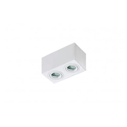 Lampa sufitowa techniczna Plafon Brant 2 square AZ2826 AZzardo biała oprawa w nowoczesnym stylu podwójna prostokąt