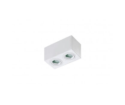 Lampa sufitowa techniczna Plafon Brant 2 square AZ2826 AZzardo biała oprawa w nowoczesnym stylu podwójna prostokąt