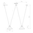 Lampa wisząca Perm II 2xE27 czarno/złota 9147 - 2