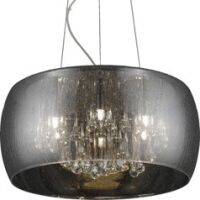 LAMPA WISZĄCA  ZUMA LINE RAIN P0076-05L-F4K9 KRYSZTAŁKI NOWOCZESNA NASTROJOWA SZKLANY KLOSZ 