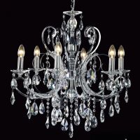 Żyrandol Barocco Chrome MD72709-6A Italux  chrom kryształki styl pałacowy elagancki