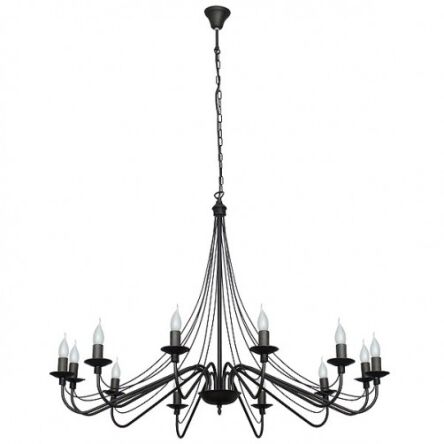 Lampa wisząca RÓŻA 12 LT czarna ALDEX 397R1  