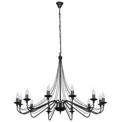Lampa wisząca RÓŻA 12 LT czarna ALDEX 397R1  