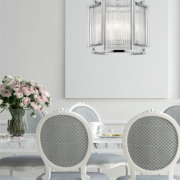 Lampa wisząca SERGIO P0528-03A-F4AC ZumaLine Designerska metal-szkło chrom