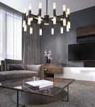 Lampa wisząca RICHMOMD LDP 6035-24 (BK+GD) Lumina Deco nowoczesna industrialna - 2