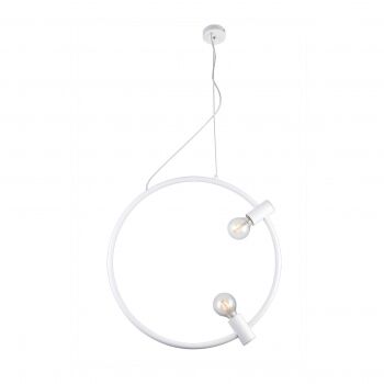 Lampa wisząca ORSOLA AZ335 designerska, nowoczesna okrąg 2 źródła swiatła  biała