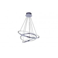 Lampa wisząca WHEEL 3 DIMM AZ2989 nowoczesny styl w kolor chrom 3 okręgi o różnej średnicy ściemnialna bez pilota 