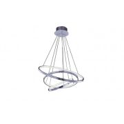 Lampa wisząca WHEEL 3 DIMM AZ2989 nowoczesny styl w kolor chrom 3 okręgi o różnej średnicy ściemnialna bez pilota 