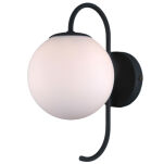 KINKIET GELA WL-5500-1-BK Italux CZARNA LAMPA ŚCIENNA TRADYCYJNY KULISTY KLOSZ G9 - 2