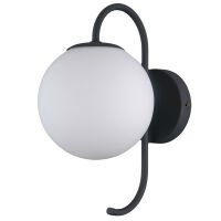 KINKIET GELA WL-5500-1-BK Italux CZARNA LAMPA ŚCIENNA TRADYCYJNY KULISTY KLOSZ G9