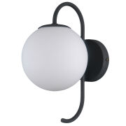 KINKIET GELA WL-5500-1-BK Italux CZARNA LAMPA ŚCIENNA TRADYCYJNY KULISTY KLOSZ G9